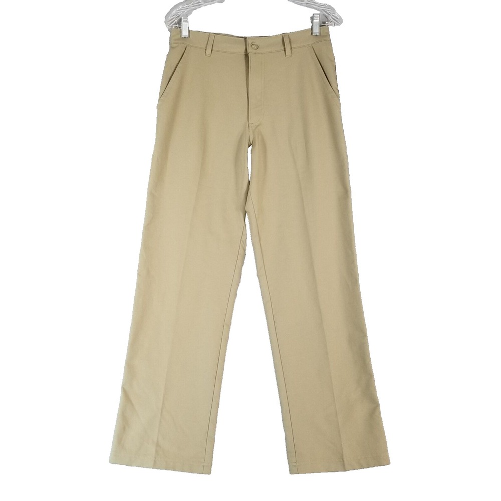Champion Golf Pants Men 30x30 Beige Lightweight Dry Fit Straight Flat Front